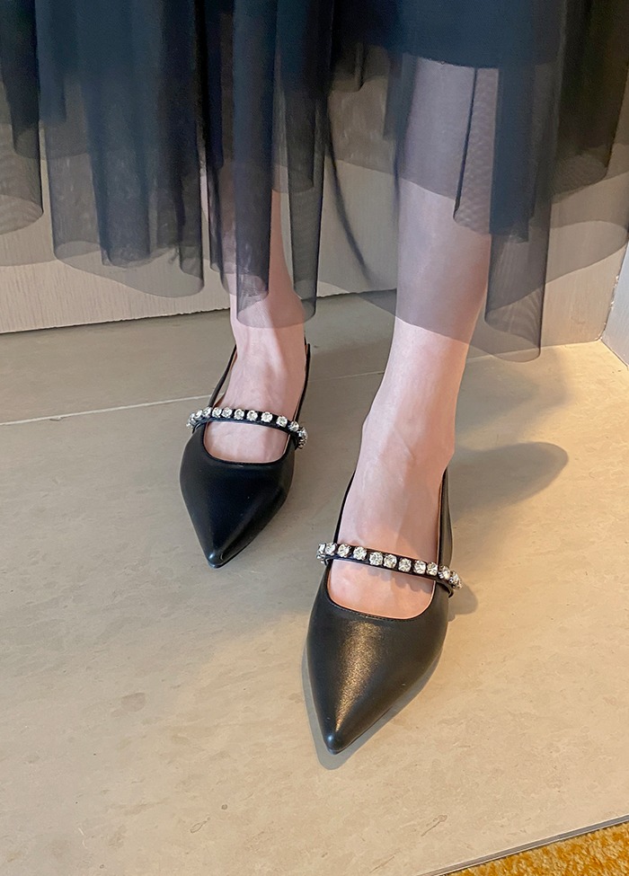 프레린 큐빅 플랫 shoes (2color)