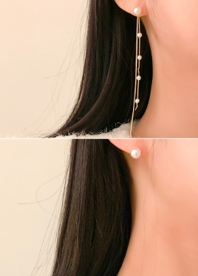 로반 투웨이 진주 earring